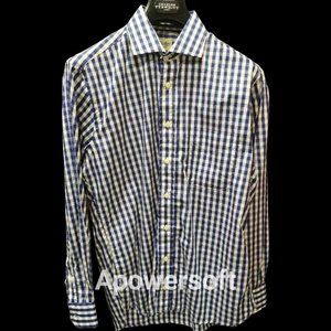 NWOT Classic Blue and White Checked Shirt by Gitman Bros Size M Made in USA